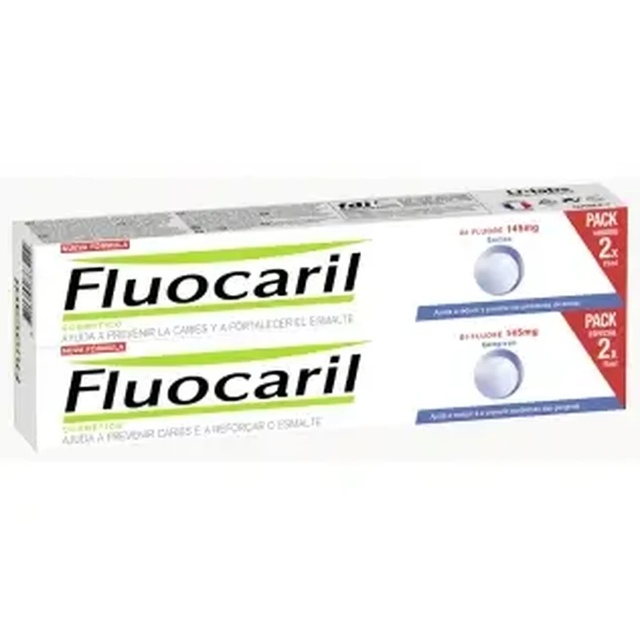 Fluocaril DUPLO Фторсодержащая жевательная паста 145 мг 2х75 мл: цены и характеристики