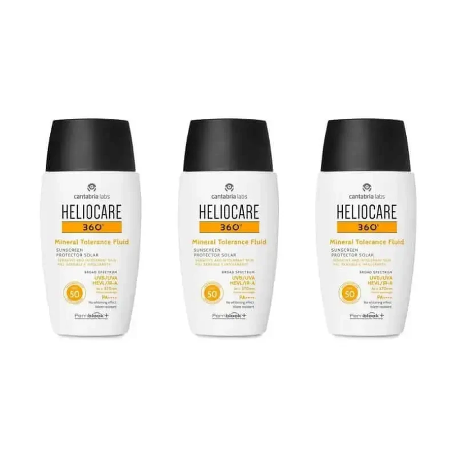 Heliocare 360º Мінеральна толерантна рідина Spf50, 3X50 мл: ціни та характеристики