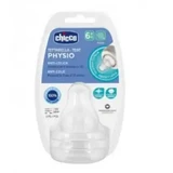 Chicco Physio Teat 6м + 2 шт. Silicone Papilla Flow 6м + 2 шт.
