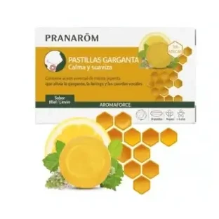 Льодяники для горла з медом та лимоном Pranarom 24 пастилки
