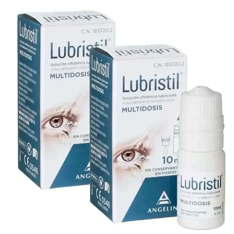 Мультидозовий офтальмологічний мастильний розчин Lubristil Multidose, упаковка 2 х 10 мл: ціни та характеристики