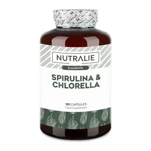 Nutralie Спіруліна та хлорела Енергія та сила 1800 мг, 180 капсул