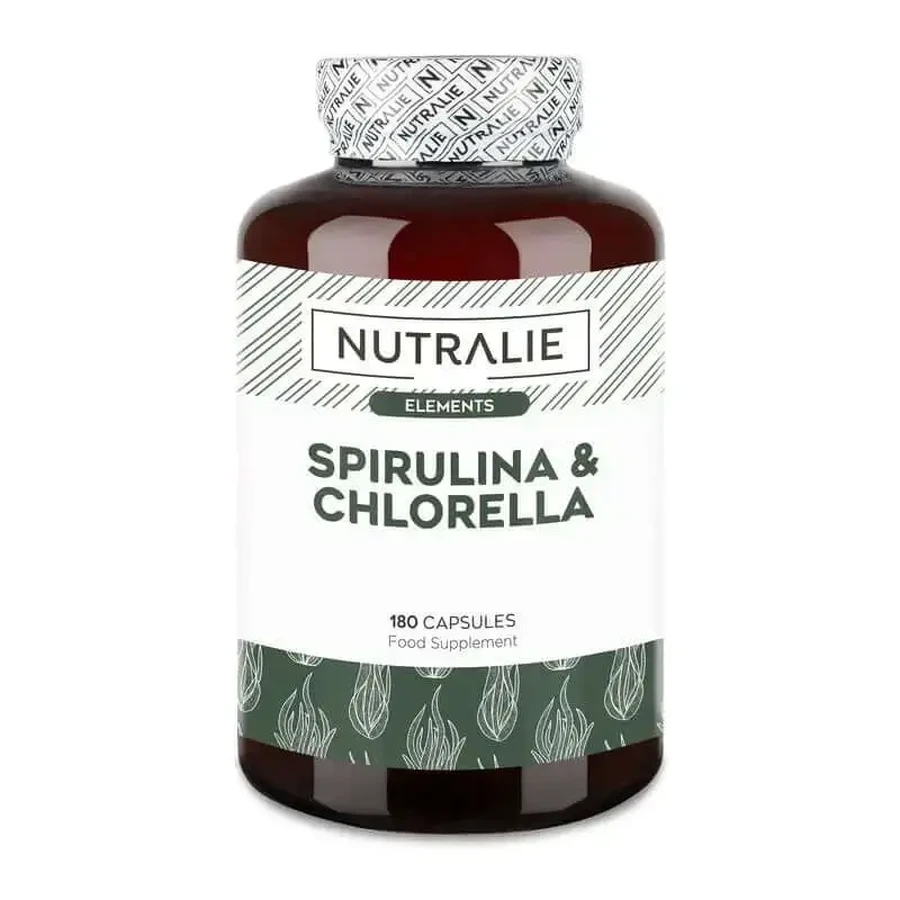 Nutralie Спіруліна та хлорела Енергія та сила 1800 мг, 180 капсул: ціни та характеристики