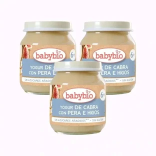 Babybio Козий йогурт с сывороткой и инжиром, упаковка 3 x 130 г