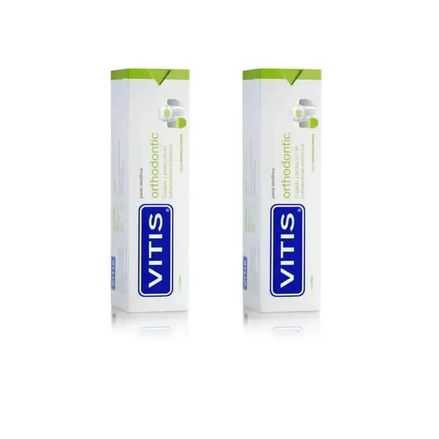 Vitis Ортодонтична зубна паста зі смаком м'яти, 2X100 мл: ціни та характеристики