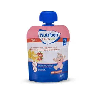 Nutriben Fruit&amp;Go Клубнично-банановый йогурт 90 г
