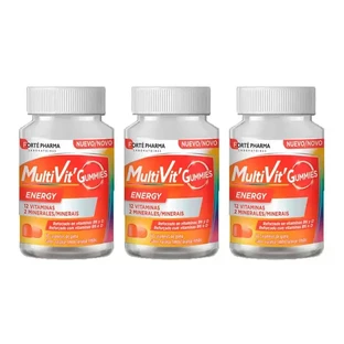 Forté Pharma Потрійні льодяники Multivit Gummies 3 x 60 жувальних гумок