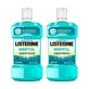 Ополіскувач для порожнини рота Listerine Duplo, м'який ментоловий смак, без спирту, щоденне використання, 2 x 500 мл