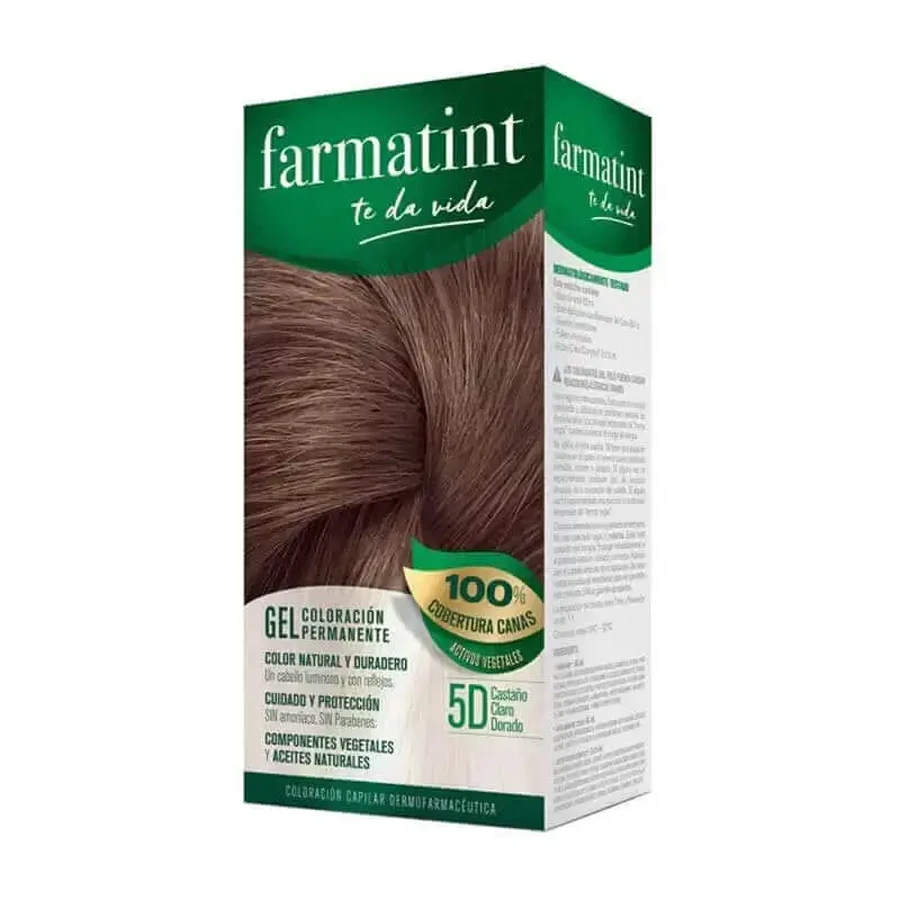 Перманентний гель для фарбування Farmatint 5D Світло-золотисто-коричневий: ціни та характеристики