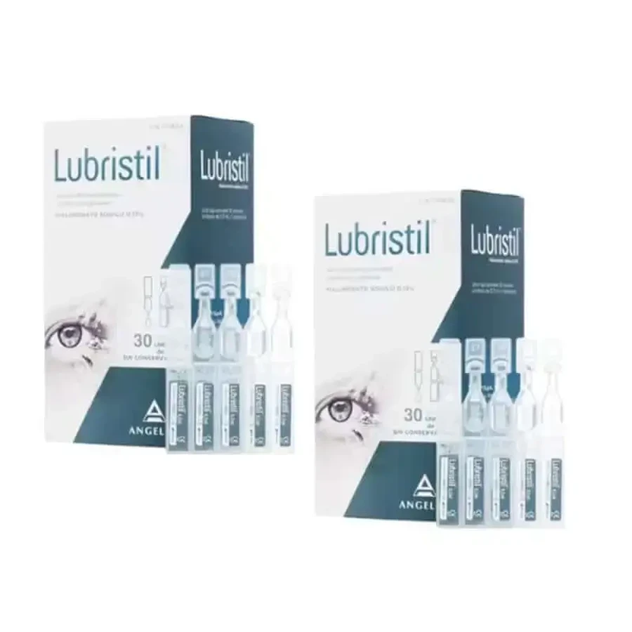 Lubristil Гіалуронат від сухості очей, 2 x 30 однодозових пакетів: ціни та характеристики