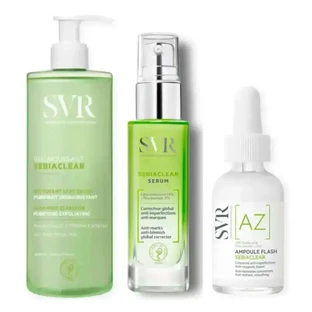 Svr Acne Routine Pack Sebiaclear Сироватка 30 мл + Sebiaclear Гель-мус 400 мл + Sebiaclear Флеш-ампула, 30 мл