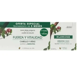 Klorane Keratincaps проти випадіння волосся 3х30 капсул упаковка 3х30 капсул
