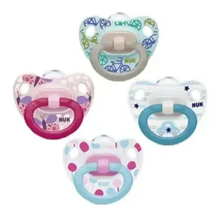 NUK Classic Happy Days Пустышка силиконовая 0-6 месяцев 2 шт.