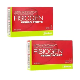 Fisiogen Iron Forte, упаковка 2 x 30 капсул