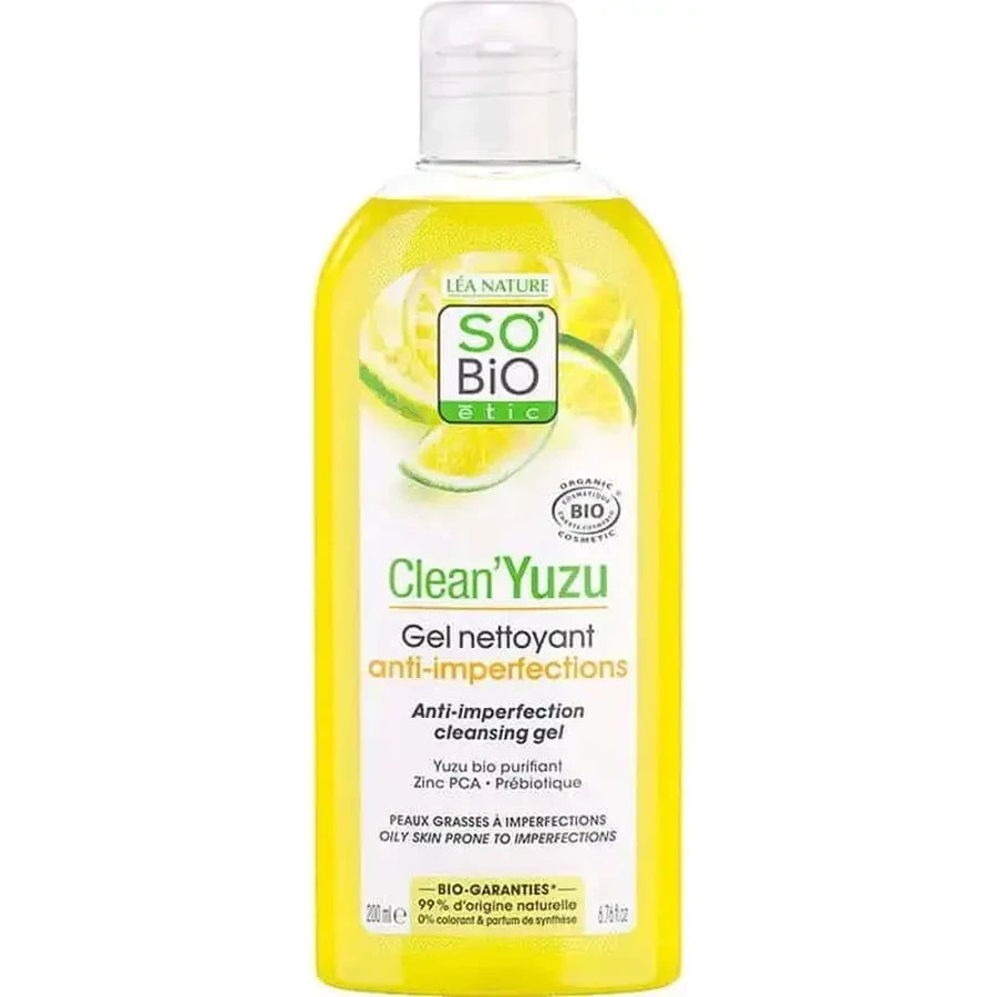 So'Bio Etic Clean Yuzu Очищуючий гель проти недосконалостей 200 мл: ціни та характеристики