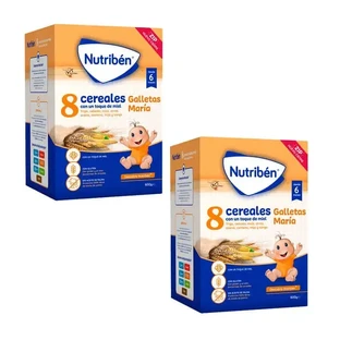 Печиво Nutriben Papilla 8 злаків Медова Марія, 600 г х 2 х 2