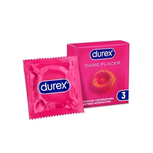 Презервативы Durex Give Me Pleasure с точками и гребнями для дополнительной стимуляции, 3 презерватива