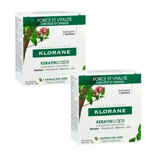 Klorane Keratincaps, упаковка 2 х 30 капсул