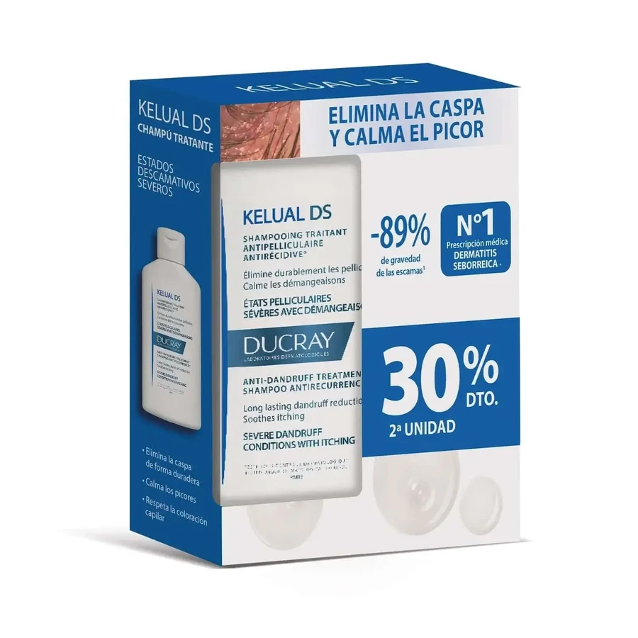 Ducray Pack Duo Kelual Ds Anti-Dandruff Shampoo, 2X100Ml: цены и характеристики