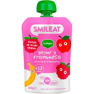 Smileat Йогурт з малиною в пакетиках Еко 100 г