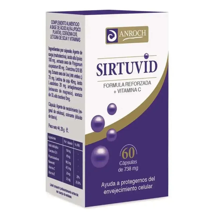 Anroch Sirtuvid Клеточный антиоксидант, 60 капсул: цены и характеристики