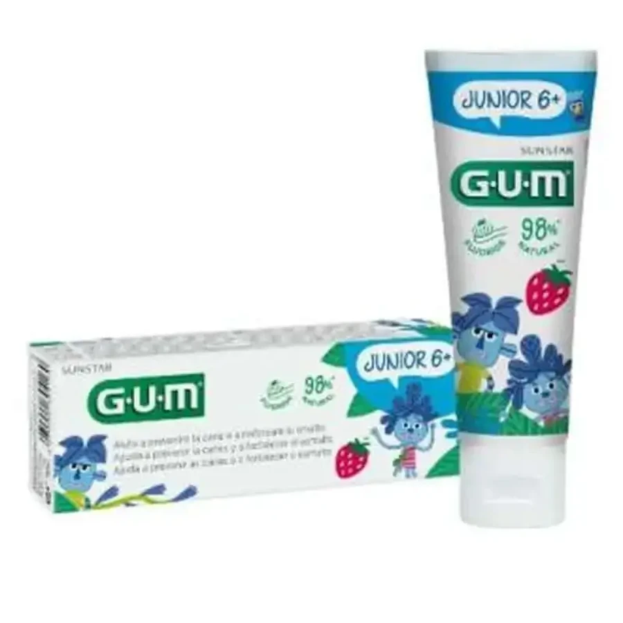 Детская зубная паста Gum Junior клубника 7-12 лет 50Мл: цены и характеристики