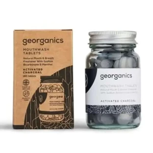 Ополіскувач для порожнини рота з активованим вугіллям Georganics 180 таблеток.
