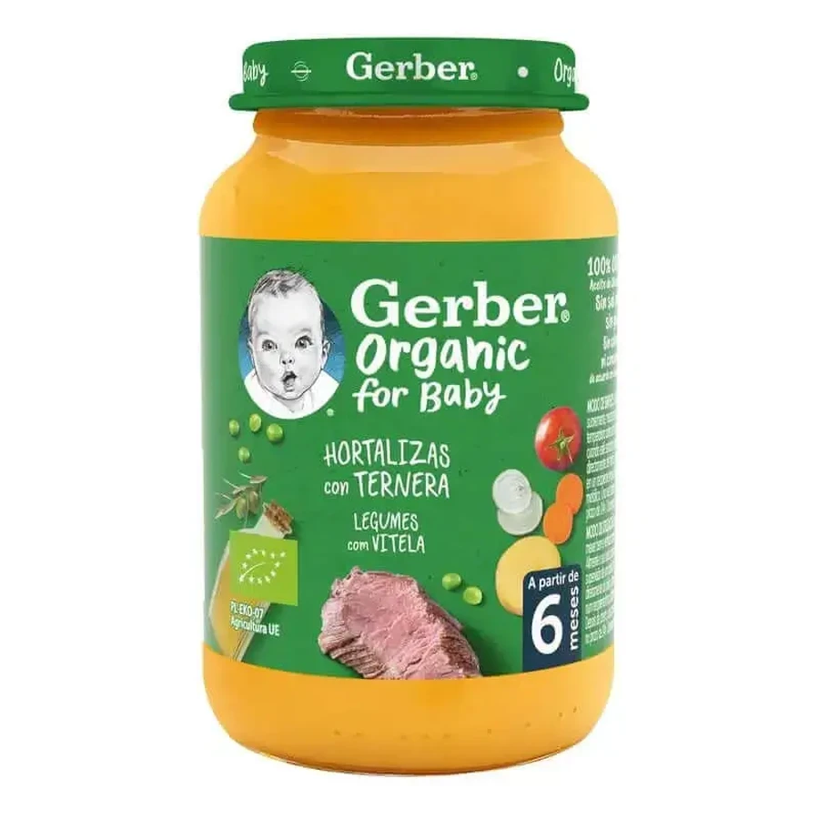 Gerber Органические овощи из телятины, 190 г: цены и характеристики