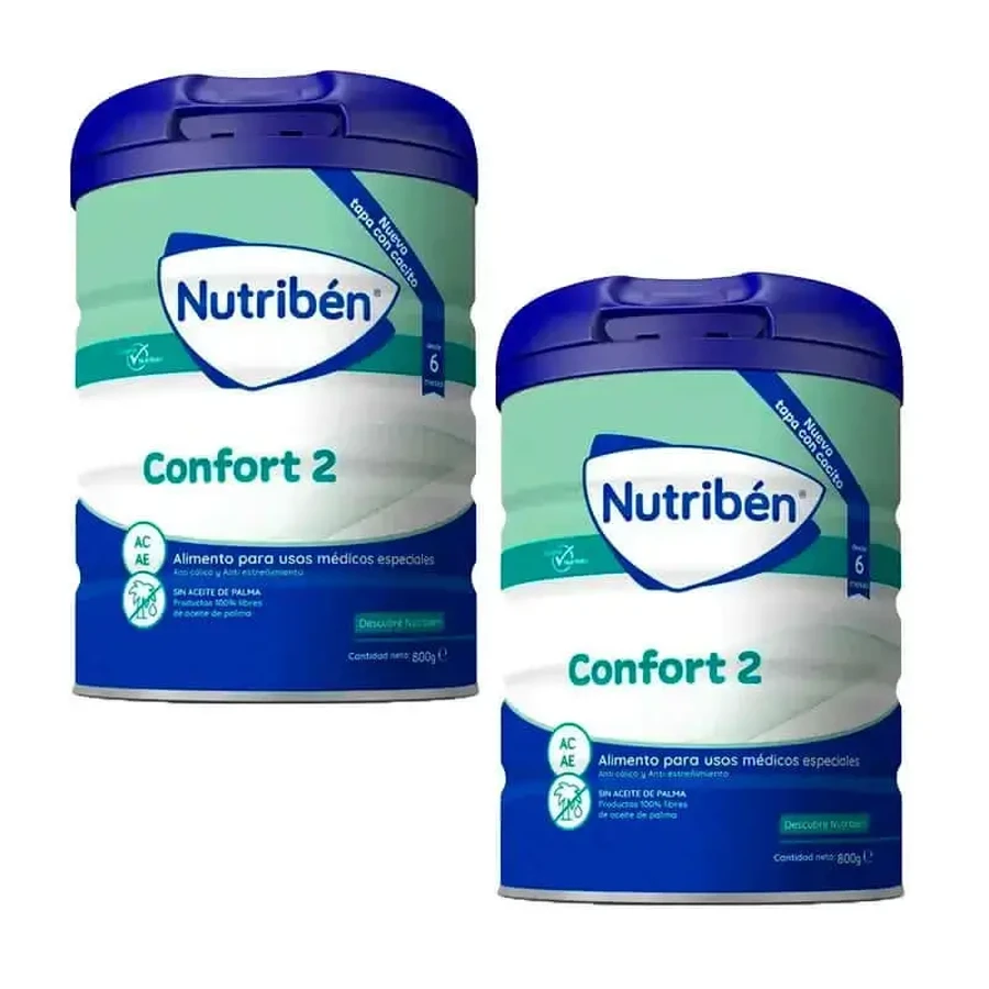 Молочко Nutribén Комфорт 2 Наступне молочко, 2 х 800 г: ціни та характеристики