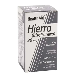 Health Aid Заліза бігліцинат 30 мг, 30 таблеток