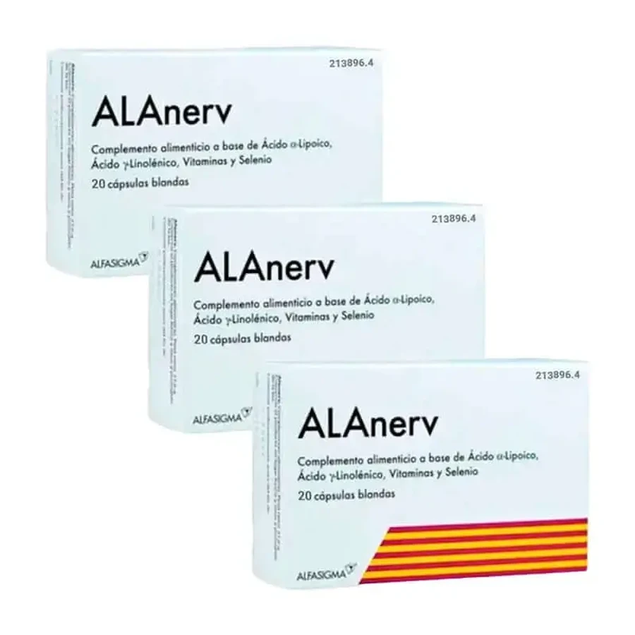 Alanerv Pack Пищевая добавка, 3 X 20 мягких капсул: цены и характеристики