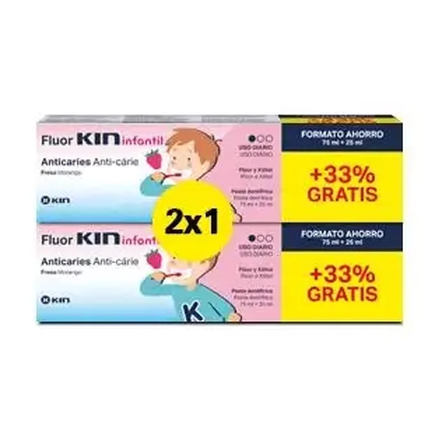 Fluor Kin DUPLO Клубника для младенцев, 2х100 мл: цены и характеристики