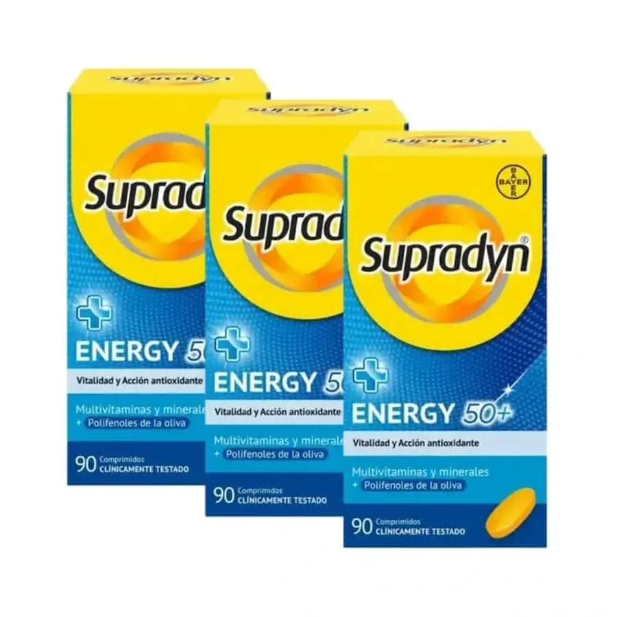 Supradyn Energy 50+ Витамины, минералы и энергия, 3x90 таблеток: цены и характеристики