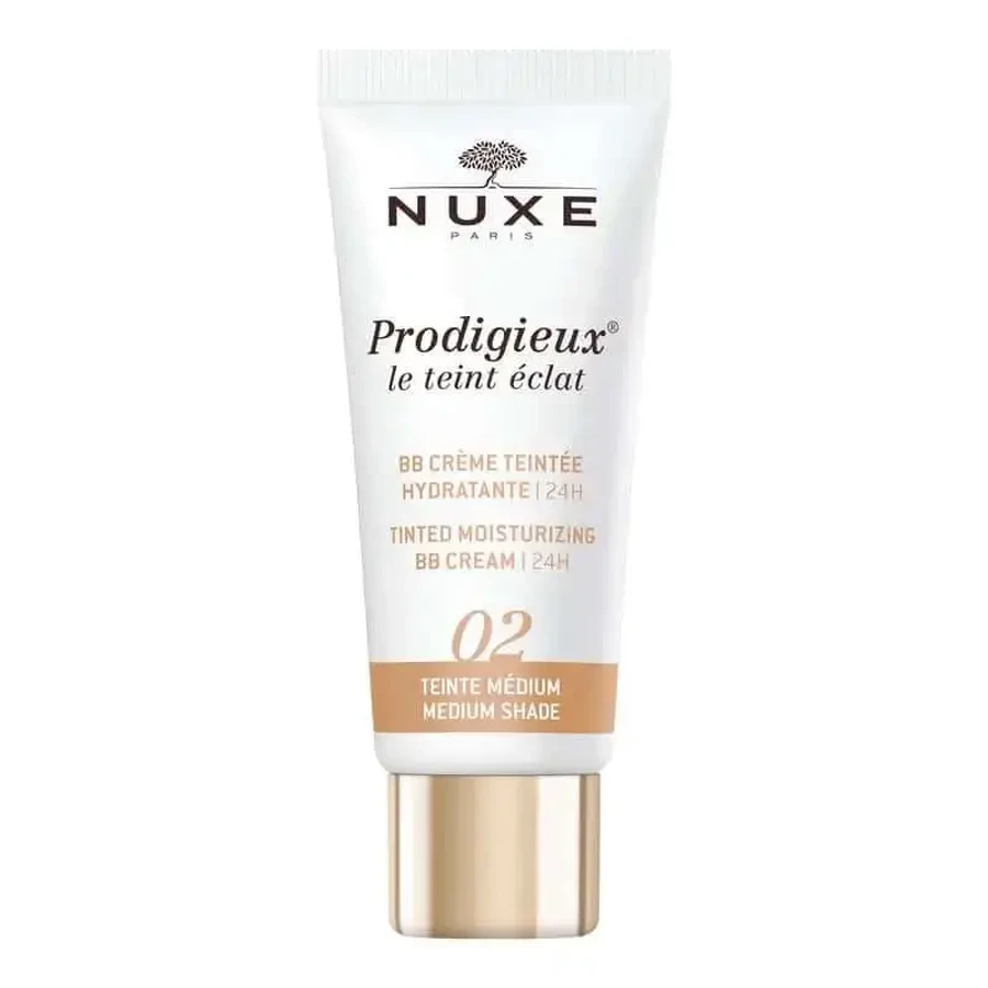 Nuxe 24H Radiance Зволожуючий тонуючий крем для бюста, Prodigieux® Le Teint Éclat 30 мл - середній відтінок: ціни та характеристики