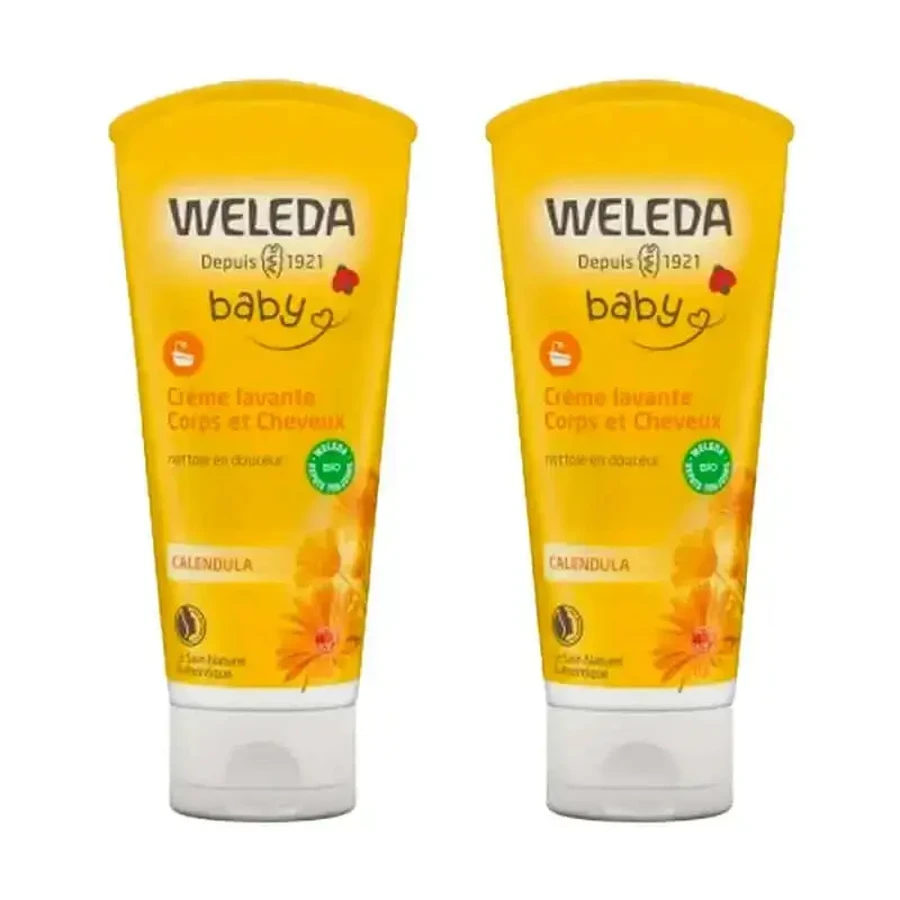 Weleda Календула дитячий шампунь і гель для душу, 2 х 200 мл: ціни та характеристики