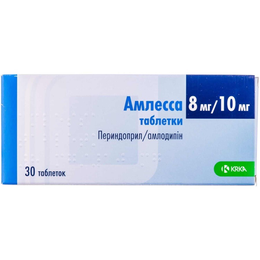 Амлесса таблетки 8 мг + 10 мг блистер №30