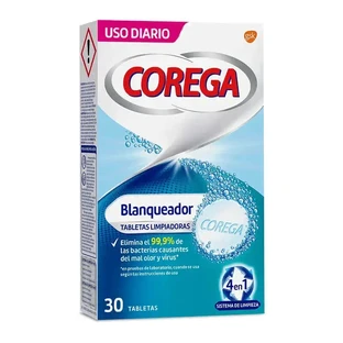 Corega Отбеливающие очищающие таблетки, 30 шт.