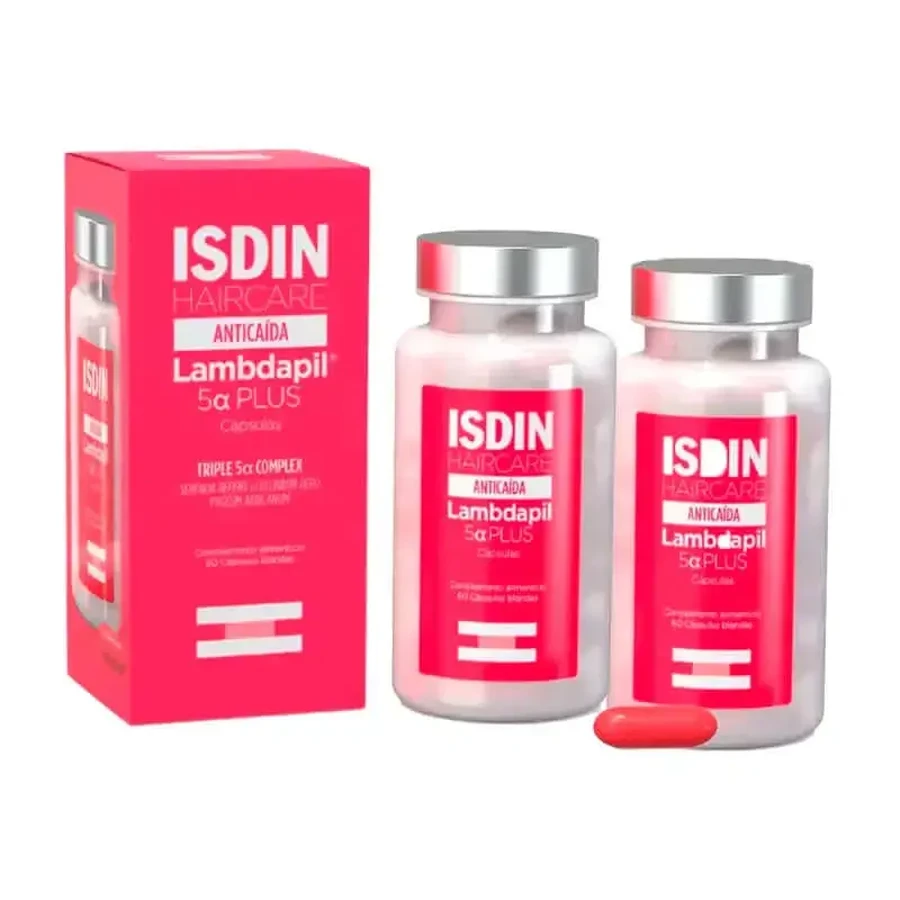 Isdin Lambdapil Duplo 5Alpha Plus капсули 2 x 60 одиниць: ціни та характеристики