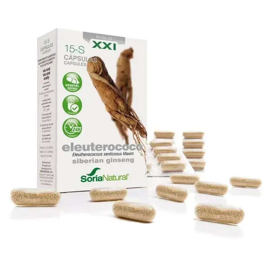Soria Natural 15-S Елеутерококк 690 мг пролонгованої дії, 30 капсул: ціни та характеристики