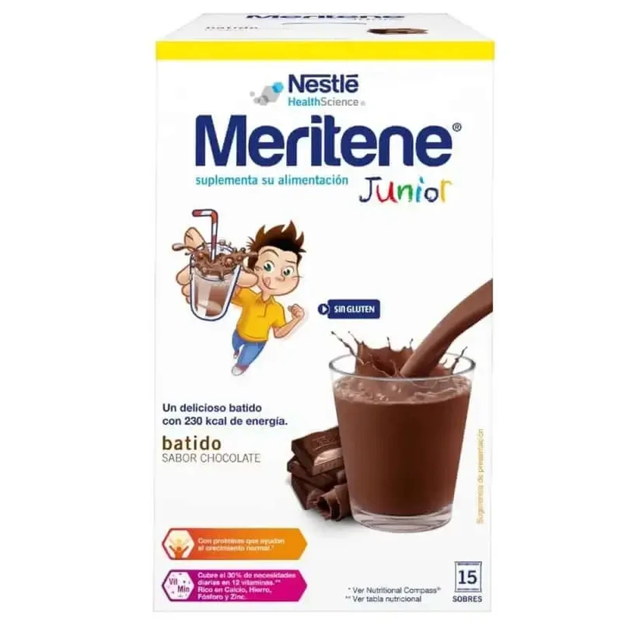 Коктейль Meritene Junior со вкусом шоколада, 15 пакетиков: цены и характеристики