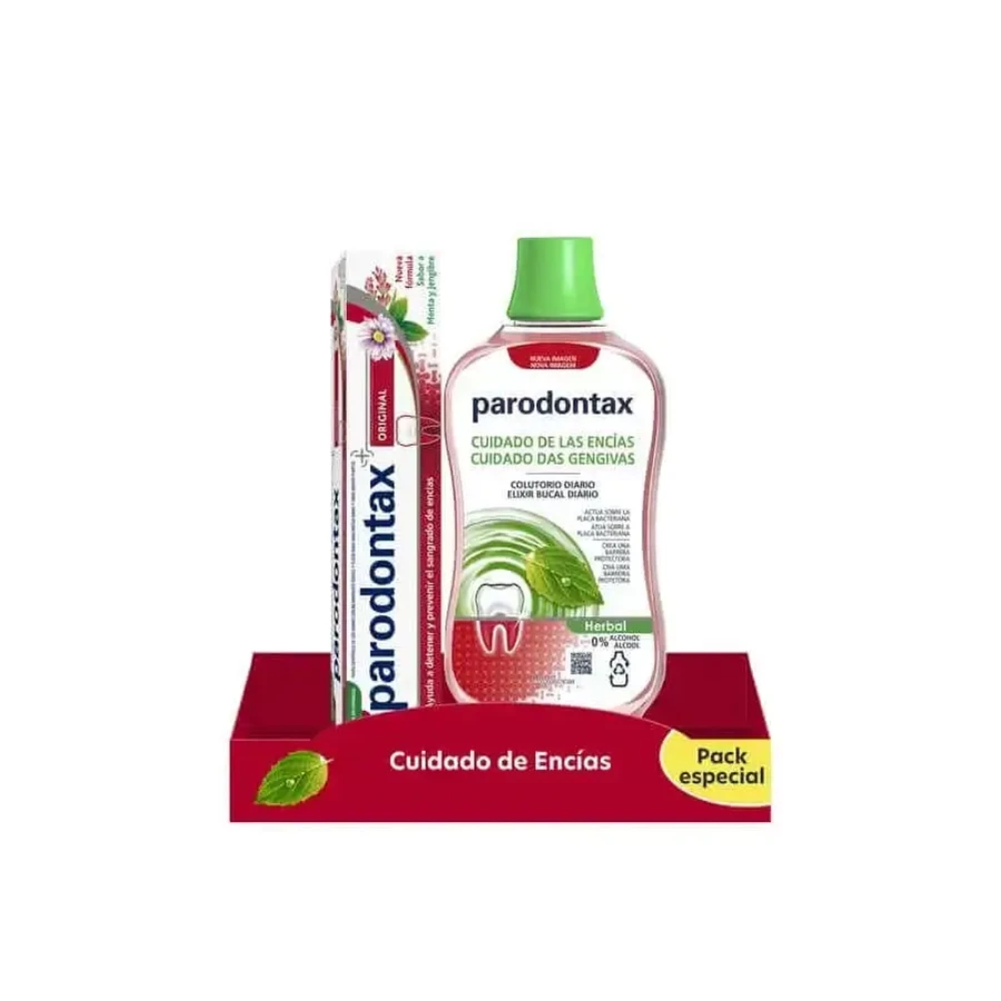 Parodontax Herbal Gum Care Pack (зубна паста + ополіскувач для порожнини рота): ціни та характеристики