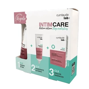 Cumlaude Lab Pack Stop Discomfort Clx Зволожуючий крем для зовнішнього застосування 30 мл + Clx Овуле + Подарунок для інтимної гігієни 100 мл