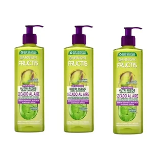 Garnier Fructis Fructis Nutri Curl Крем для кучерявого або хвилястого волосся, 3X400 мл, сушка феном, незмивний