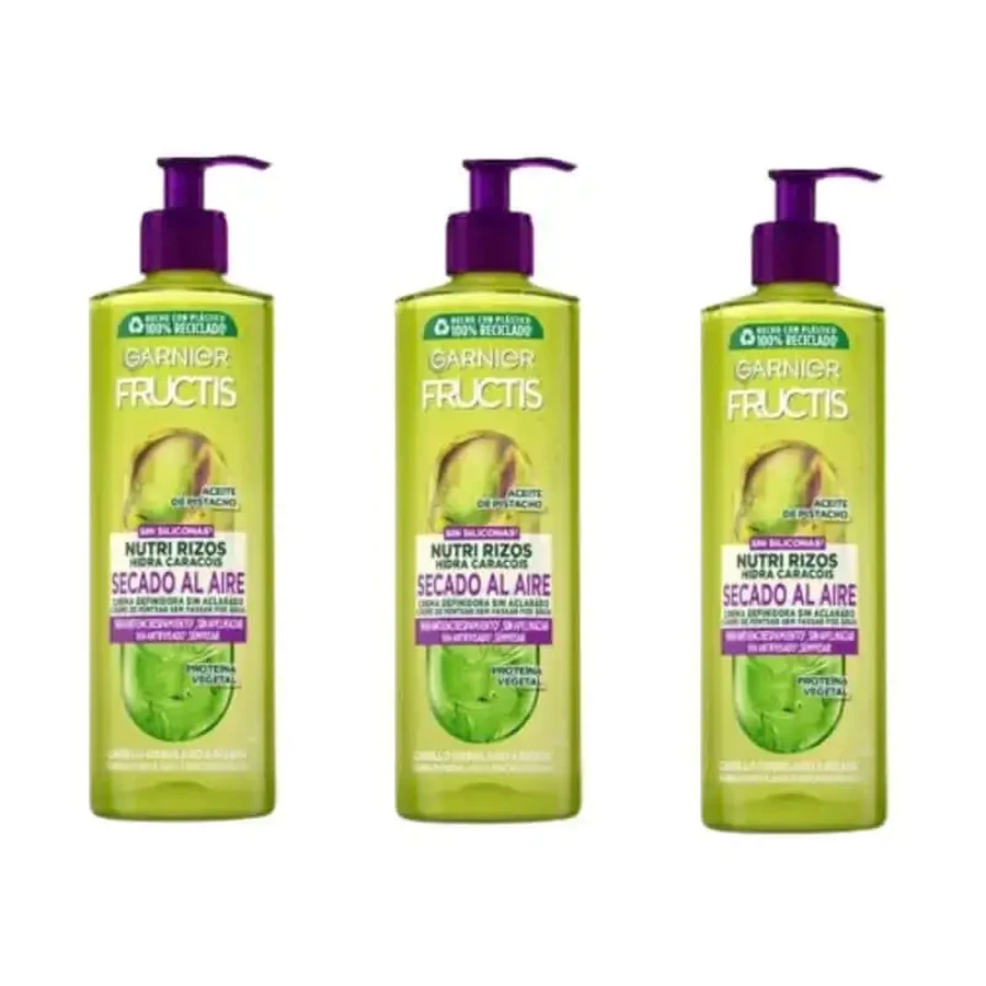 Garnier Fructis Fructis Nutri Curl Крем для кучерявого або хвилястого волосся, 3X400 мл, сушка феном, незмивний: ціни та характеристики