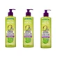 Garnier Fructis Fructis Nutri Curl Крем для кучерявого або хвилястого волосся, 3X400 мл, сушка феном, незмивний