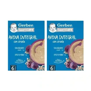 Каша Gerber вівсяна зі сливами, 2х250 г