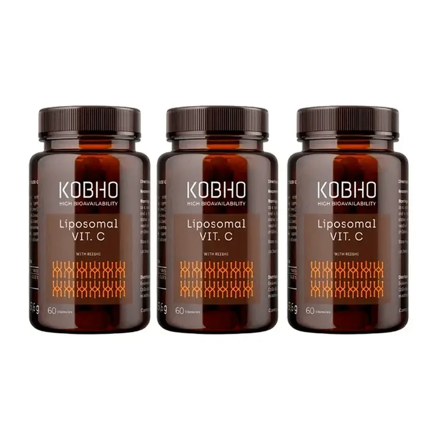 Kobho Labs Lipozomal Triple Lipozomal Supplement Vitamin C + Reishi, 3 x 60 капсул: цены и характеристики
