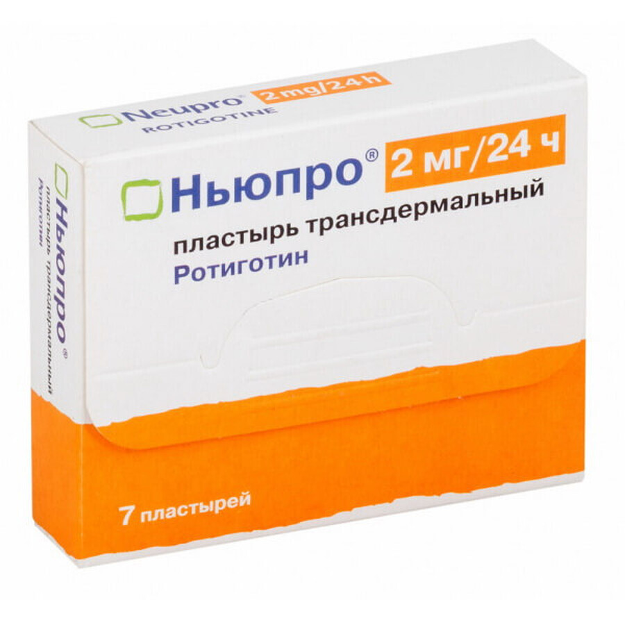 Неупро пластырь трансдерм. (ТТС) 2 мг/24 ч №7: цены и характеристики