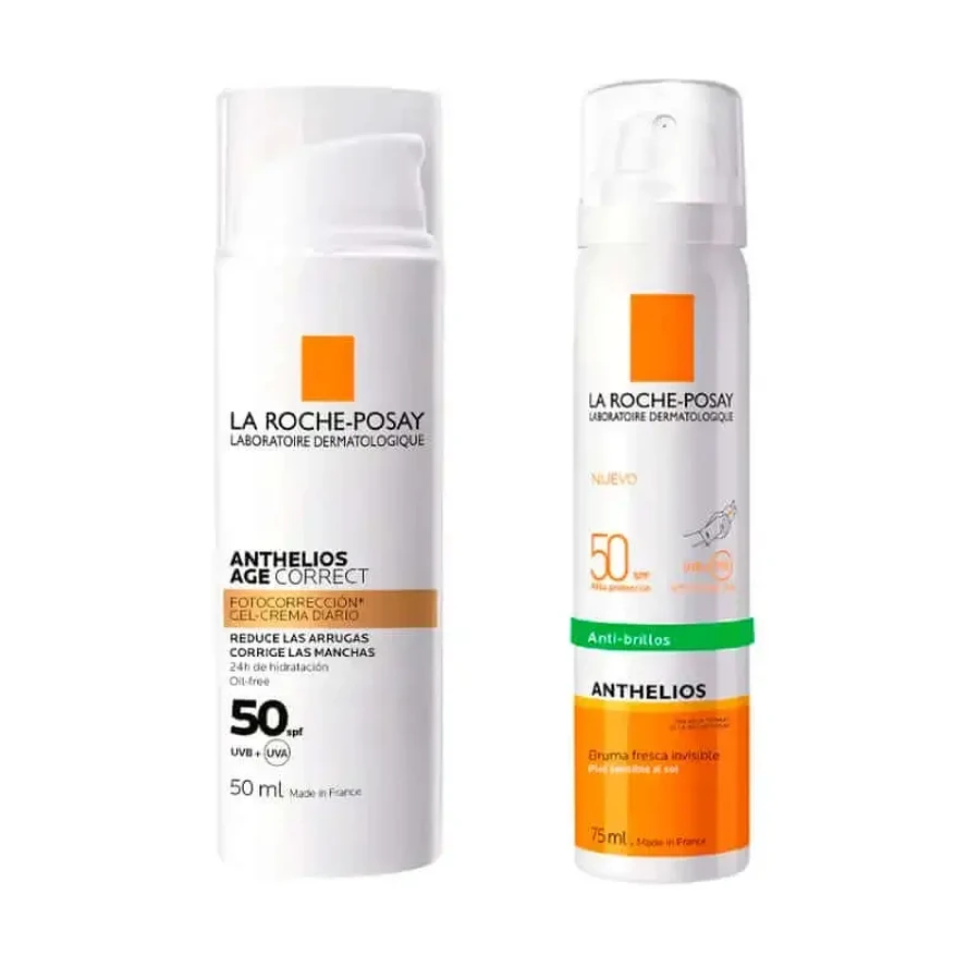 La Roche Posay Anthelios Anthelios Facial Mist Pack Spf50 75Ml + Age Corrective Gel-Cream Spf50 50Ml: ціни та характеристики