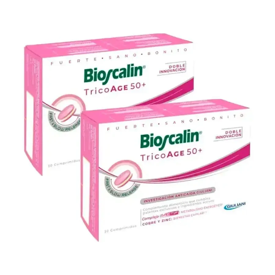 Таблетки Bioscalin Tricoage50+, упаковка 2 x 30 таблеток: цены и характеристики